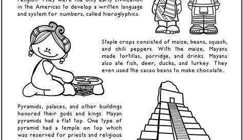 The Mayans Coloring Page | Social studies, Social studies lesson plans
