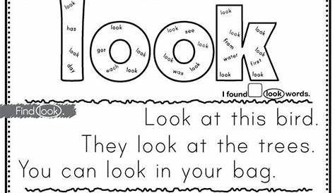 sight word printable activities