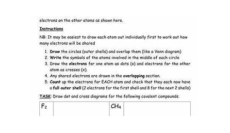 Drawing Ionic Bonds Worksheet - worksheet
