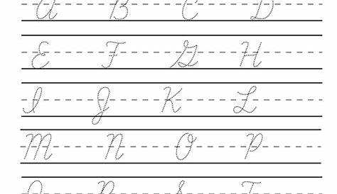 Cursive Handwriting Worksheets A-z