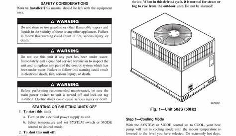 carrier heat pump owner's manual