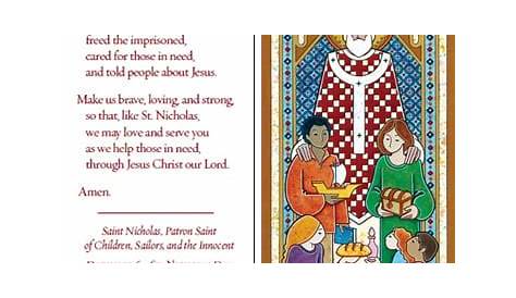 st nicholas prayer printable