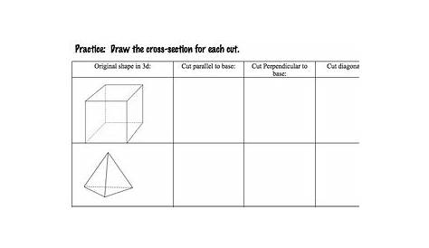 volume by cross section worksheet