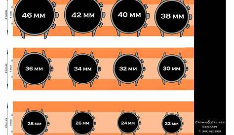 Watch Size Chart | Watch Band, Dial, Bezel Size Guide | Crown & Caliber