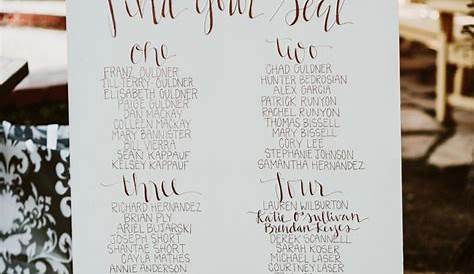 20 Wedding Seating Boards Chart Ideas