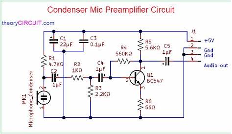 mic preamp with echo circuit diagram