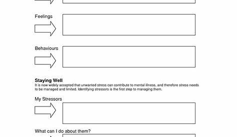 19 Best Images of Mental Health Worksheets PDF - Printable Mental