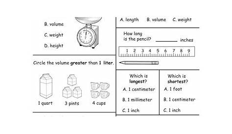 measuring matter worksheet 3rd grade