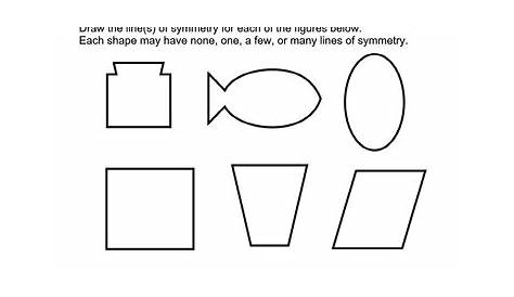 draw a line of symmetry worksheet