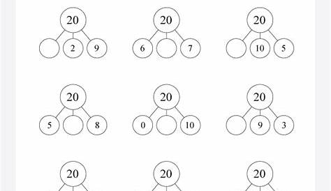 Maths Worksheets Ks1 Number Bonds To 20 - number bonds to 20 colouring