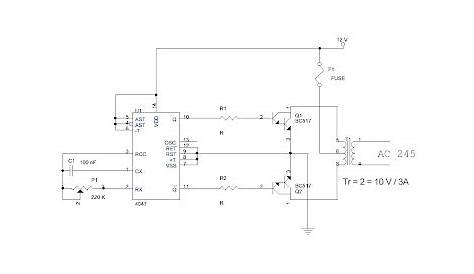 DC to AC Converter - Free Electronic Diagram Circuit