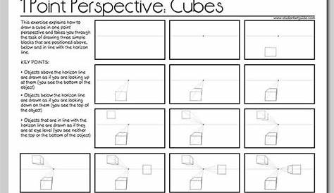 one point perspective worksheet