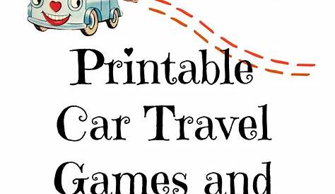 travel car games printable