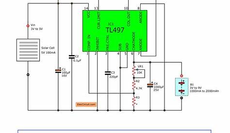 Make Solar AA Battery Charger Circuit Using TL497 | ElecCircuit.com