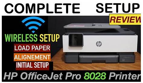 HP OfficeJet Pro 8028 Setup (Initial), Wireless SetUp, Install Ink