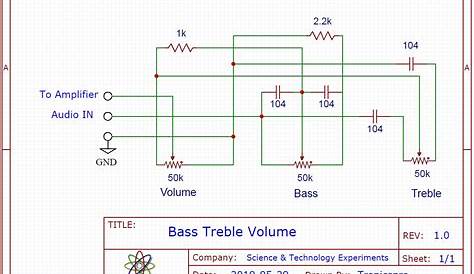 Circuit diagram of amplifier & bass treble - TRONICSpro