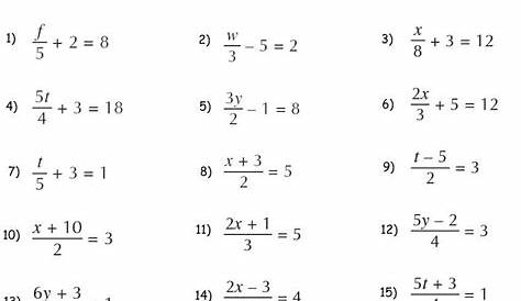 Solving Equations With Fractions Worksheet 7th Grade - kidsworksheetfun