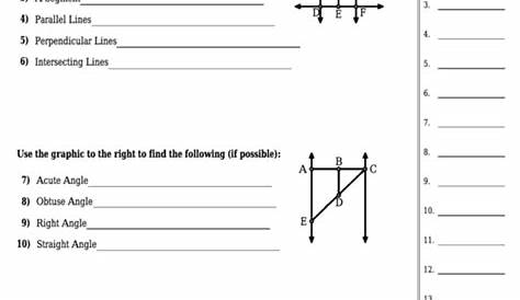lines line segments and rays worksheet