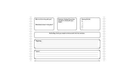 Personal Narrative Worksheet by Heather Robertson | TpT