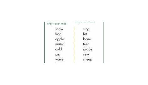 short vowel vs long vowel worksheets
