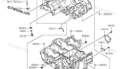 Kawasaki Motorcycle 2022 OEM Parts Diagram for Crankcase | Partzilla.com