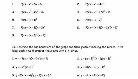 polynomial worksheets