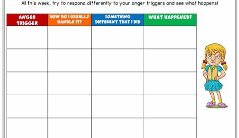 Printable Teenage Anger Management Worksheets - Printable Templates