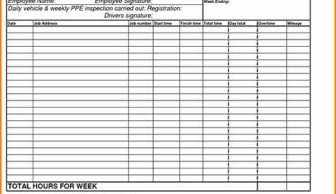 weekly printable daily time sheet pdf