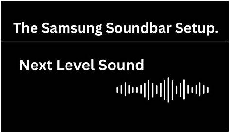 samsung sound bar setup instructions
