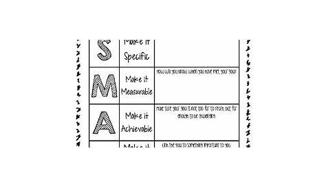 SMART Goals Worksheet by ShannonsScraps | Teachers Pay Teachers