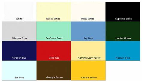 gel coat color chart