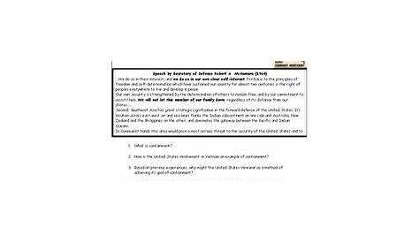 Vietnam War Worksheets and Answer Keys for United States History
