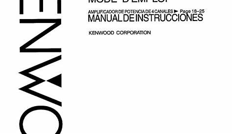 KENWOOD KAC-645 AMPLIFIER INSTRUCTION MANUAL | ManualsLib