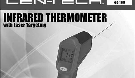 Manual For The 69465 Infrared Thermometer With Laser Targeting, Non Contact