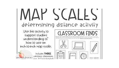 a poster with the words, map scales and an apple on it to help students