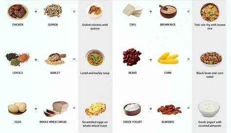 Complete Protein Combinations Chart: Ideal Combinations & Comparison