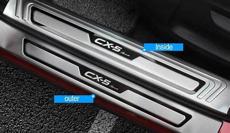Vtear For Mazda CX 5 CX5 Accessories Door Sill Trim Cover stainless