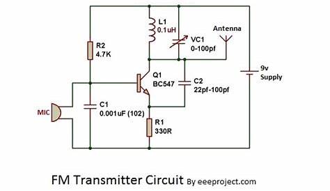 2km fm transmitter circuit diagram
