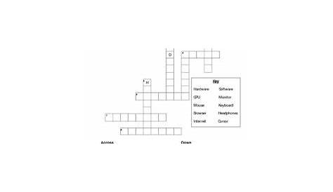 Parts of the Computer Crossword Puzzle | Computer basics, Basic