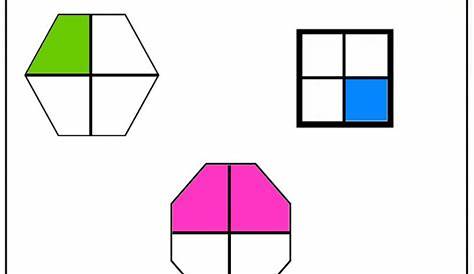 fractions shapes worksheet