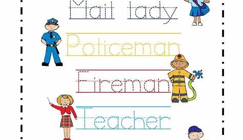 preschool community helpers worksheets for kindergarten