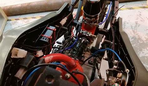 RS 50 revised wiring layout and 60mm air intake. | Aprilia, Racing, Rebuild