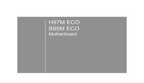 MSI H97M ECO motherboard User manual | Manualzz