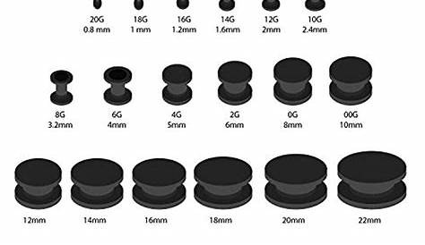 earring wire gauge chart