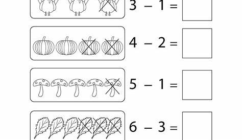 Fall Subtraction Within 10 Worksheet - Free Printable, Digital, & PDF