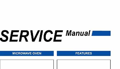 Kenmore 401.85052010 Microwave Oven Service manual PDF View/Download