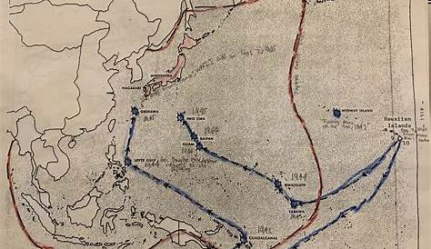 World War II Review Pacific Region Map Diagram | Quizlet