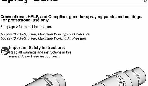 Graco 313516G Automatic Airpro Spray Guns Users Manual Guns
