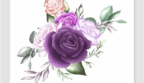 Premium Vector | Floral bouquet wedding card template