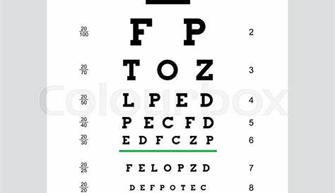 Eyes test chart. poster with letter | Stock vector | Colourbox